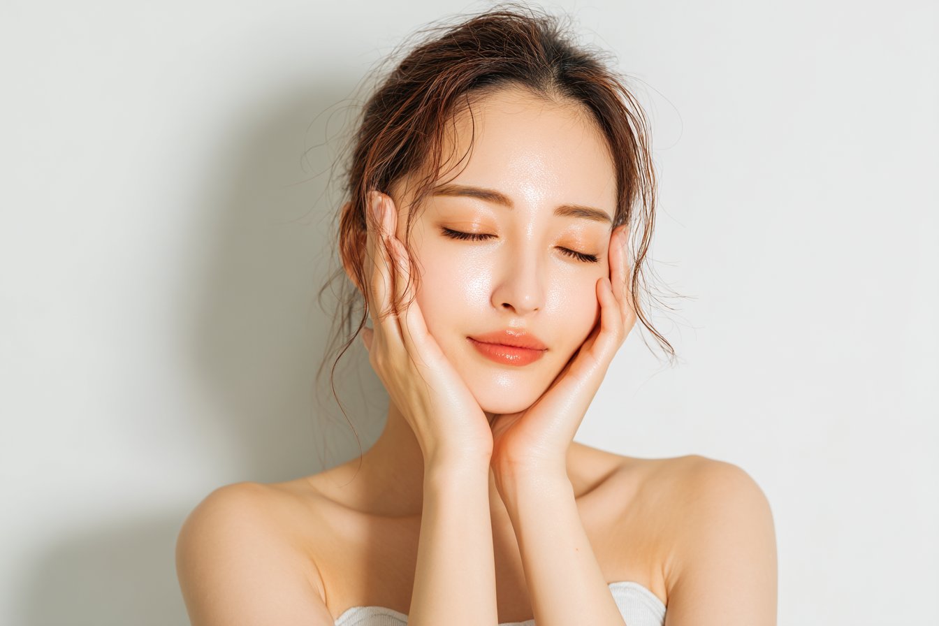 透明感のある素肌